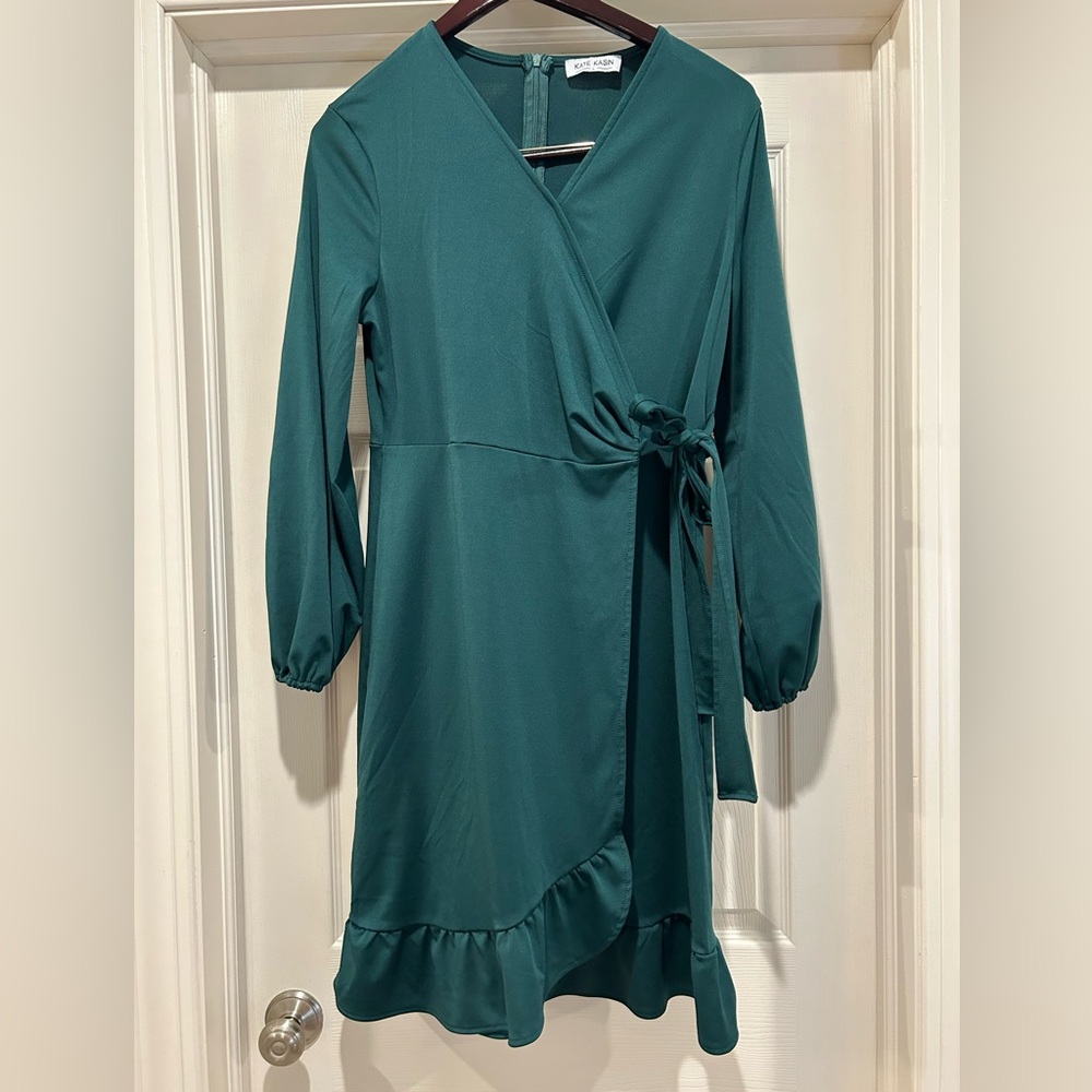 Kate Kasin Wrap Dress Lg